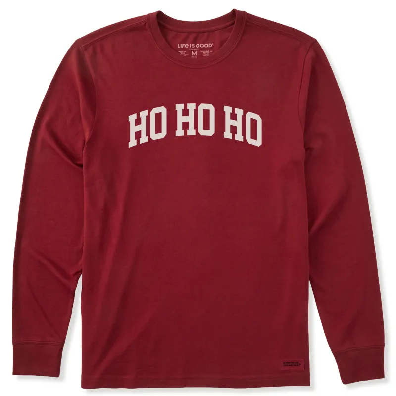 Men's HO HO HO Arch Long Sleeve Crusher Tee sold by Life is Good