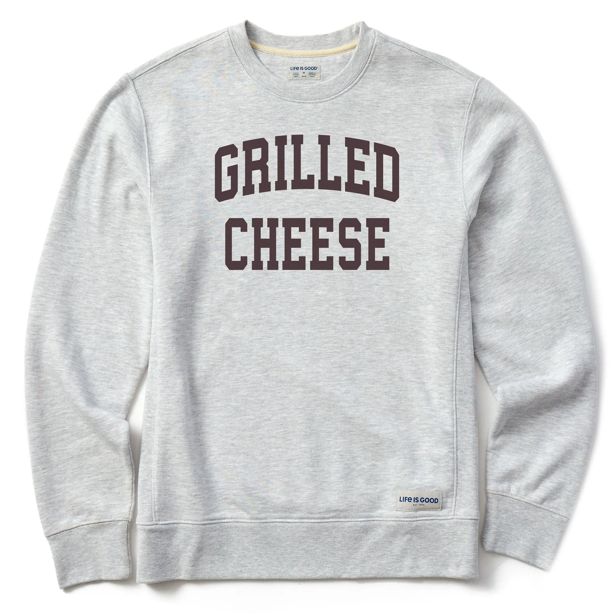 Men's Grilled Cheese Arched Simply True Fleece Crew sold by Life is Good
