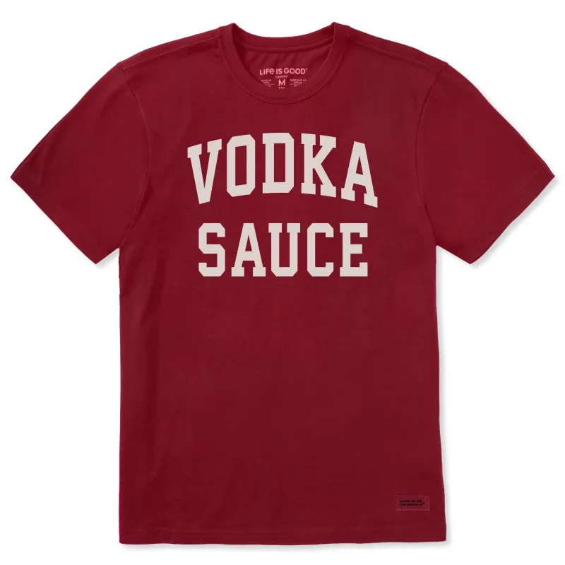 Men's Vodka Sauce Arched Short Sleeve Crusher Tee sold by Life is Good