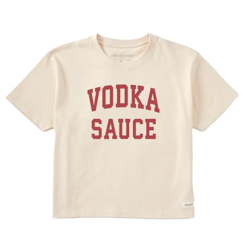 Women's Vodka Sauce Arched Short Sleeve Crusher Boxy Tee sold by Life is Good