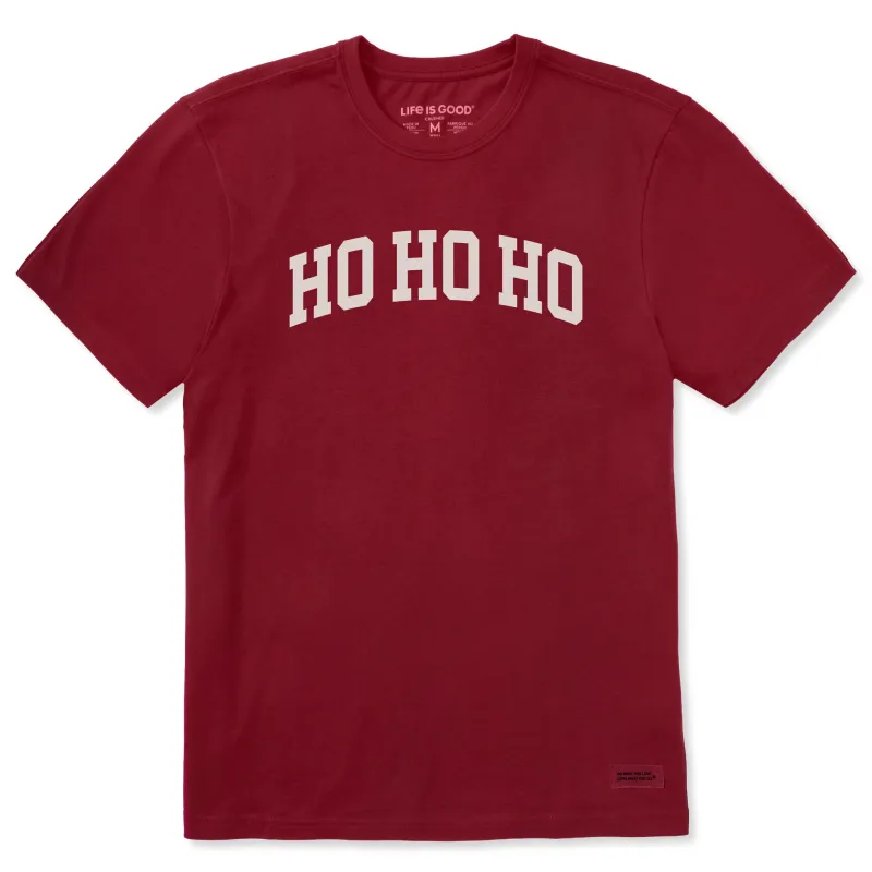 Men's HO HO HO Arch Short Sleeve Crusher Tee sold by Life is Good
