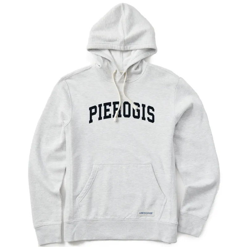 Men's Pierogis Arch Simply True Fleece Hoodie sold by Life is Good