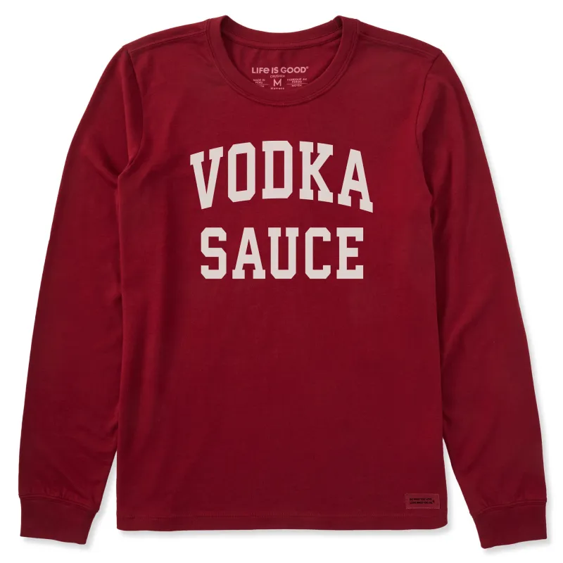 Women's Vodka Sauce Arched Long Sleeve Crusher Tee made by Life is Good