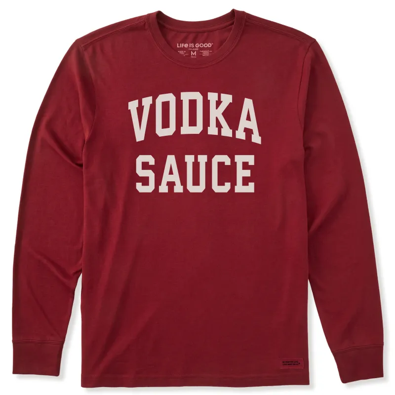 Men's Vodka Sauce Arched Long Sleeve Crusher Tee sold by Life is Good