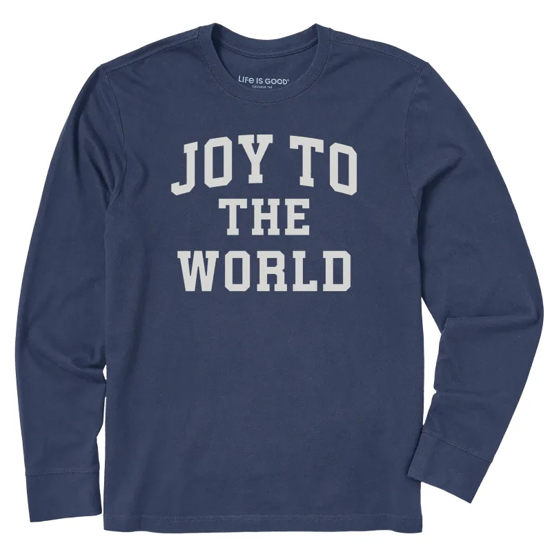 Men's Joy to the World Arched Long Sleeve Crusher Tee sold by Life is Good