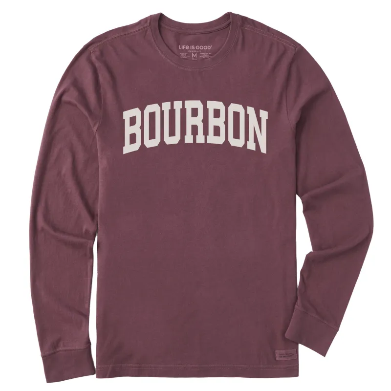 Men's Bourbon Arch Long Sleeve Crusher Tee sold by Life is Good