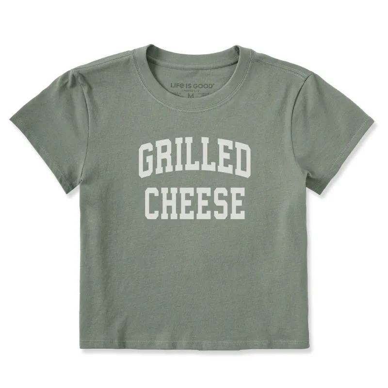 Women's Grilled Cheese Arched Crusher-LITE Shrunken Tee sold by Life is Good