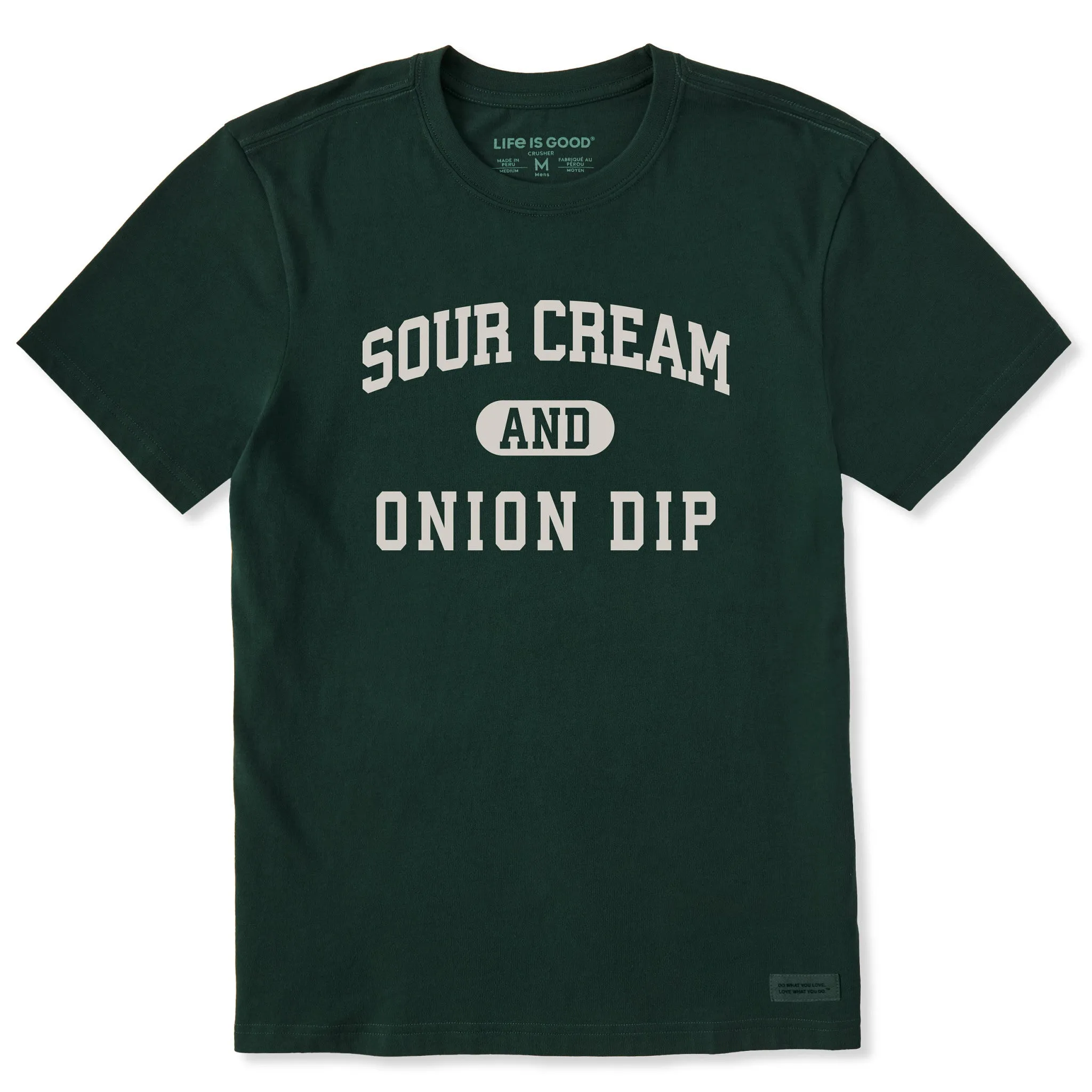 Men's Sour Cream and Onion Dip Arch Short Sleeve Crusher Tee sold by Life is Good