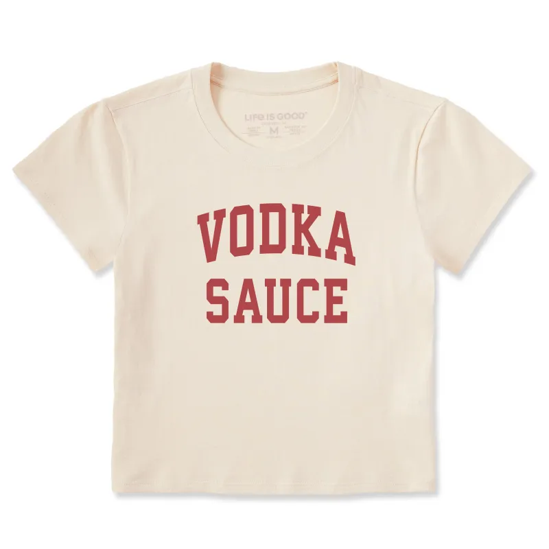 Women's Vodka Sauce Arched Crusher-LITE Shrunken Tee sold by Life is Good
