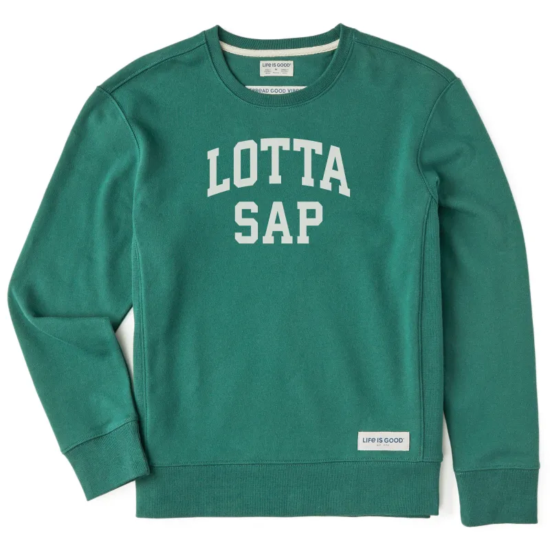 Women's Lotta Sap Arch Simply True Fleece Crew sold by Life is Good