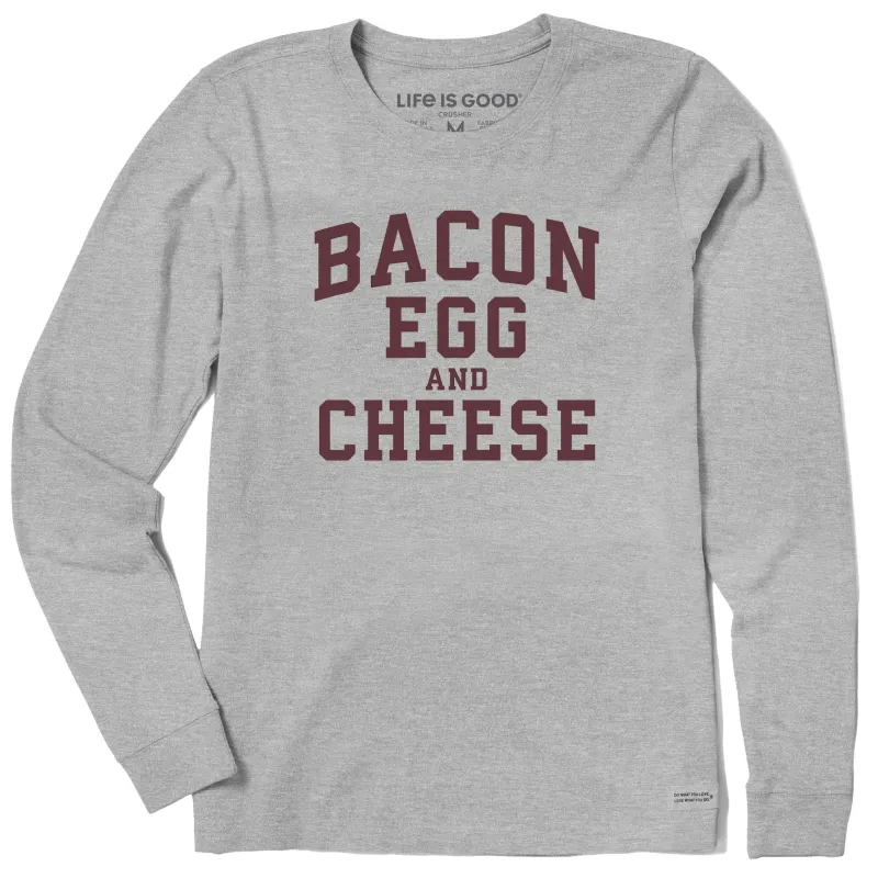 Women's Bacon Egg and Cheese Arch Long Sleeve Crusher Tee made by Life is Good
