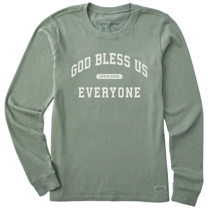 Women's God Bless Us Everyone Arch Long Sleeve Crusher Tee sold by Life is Good