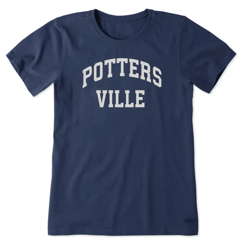 Women's Pottersville Arch Short Sleeve Crusher Tee sold by Life is Good