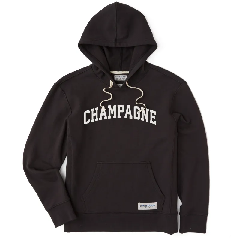 Women's Champagne Arch Simply True Fleece Hoodie sold by Life is Good