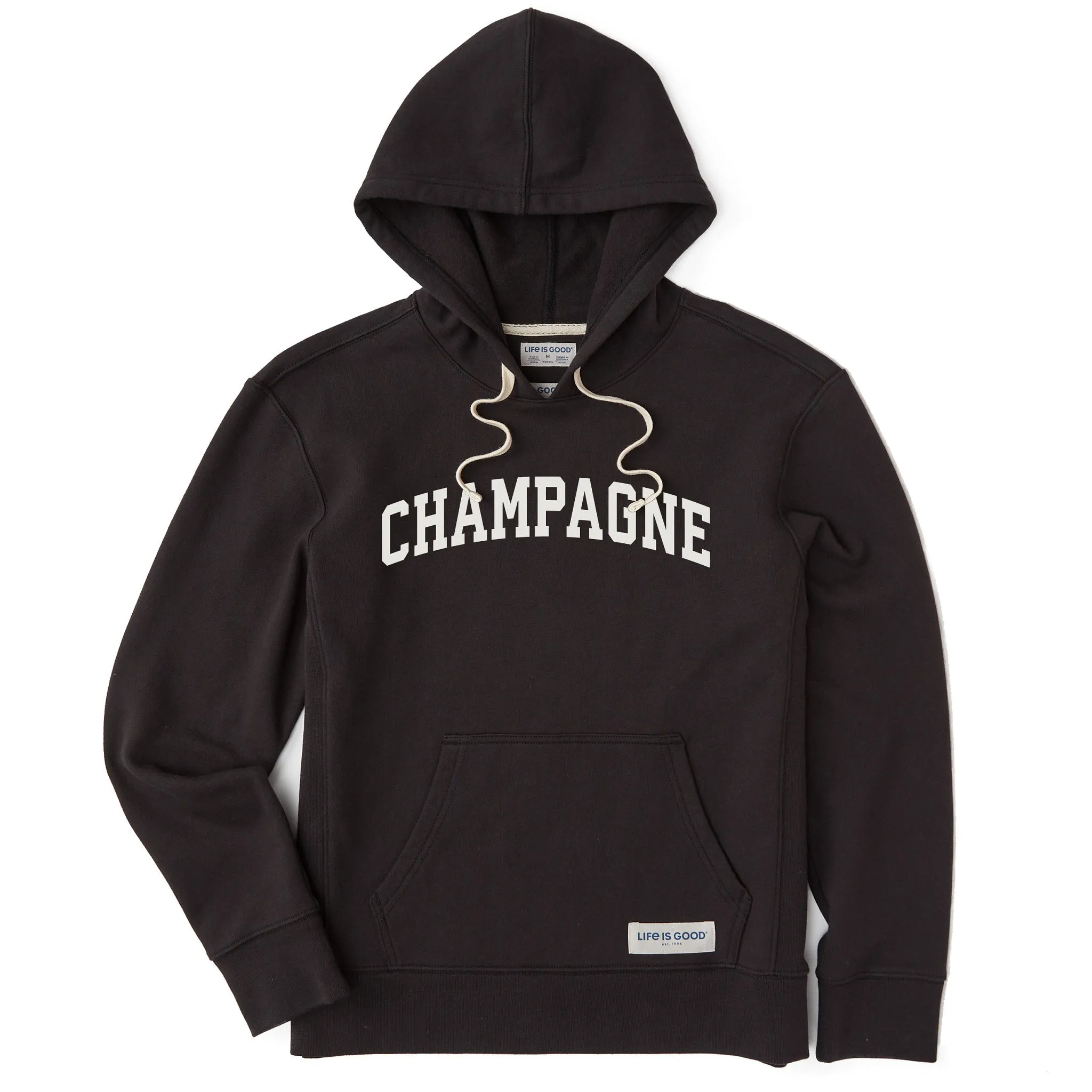 Women's Champagne Arch Simply True Fleece Hoodie sold by Life is Good