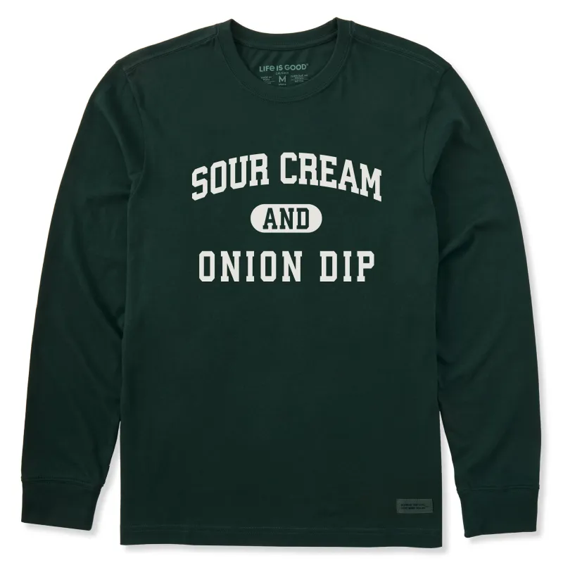 Men's Sour Cream and Onion Dip Arch Long Sleeve Crusher Tee sold by Life is Good