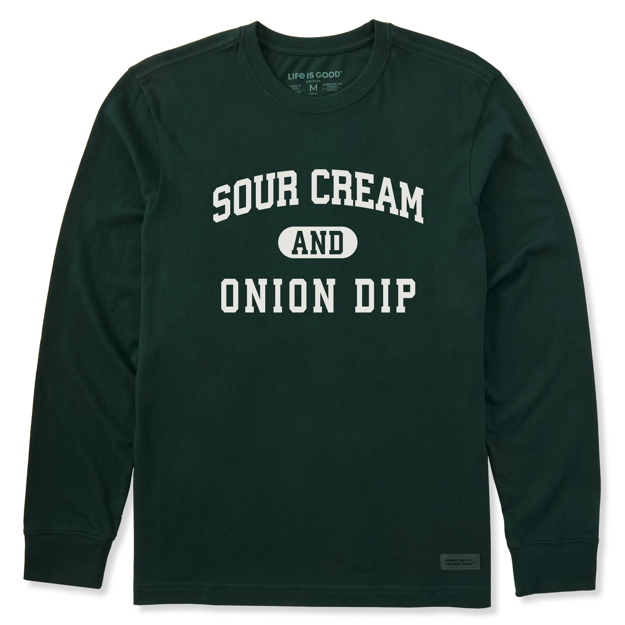 Men's Sour Cream and Onion Dip Arch Long Sleeve Crusher Tee sold by Life is Good