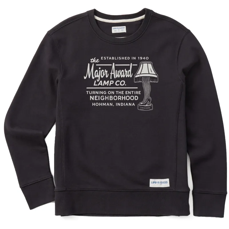 Women's Major Award Lamp Co. Simply True Fleece Crew sold by Life is Good