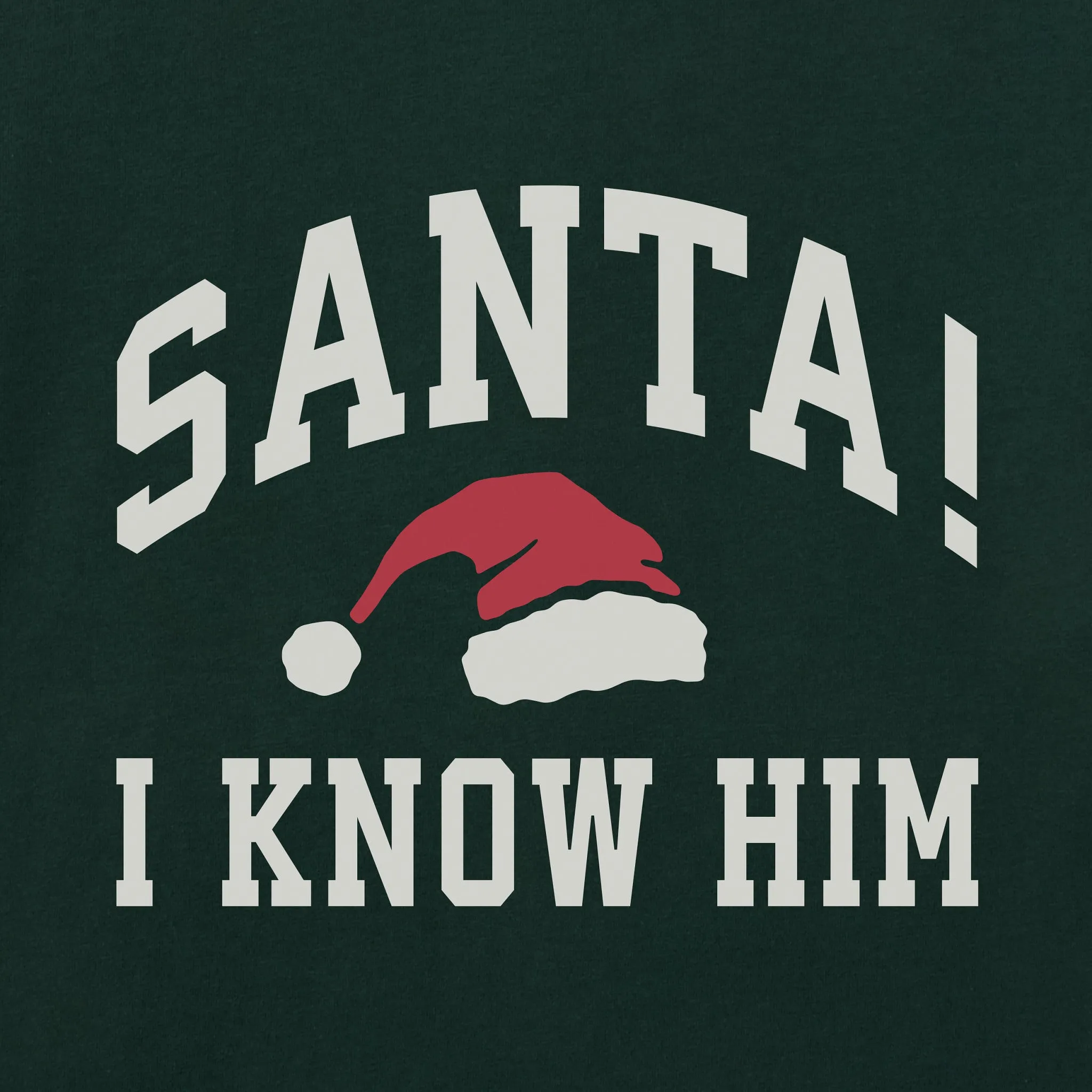 Men's Santa! I Know Him Arch Long Sleeve Crusher Tee sold by Life is Good product image thumbnail 2