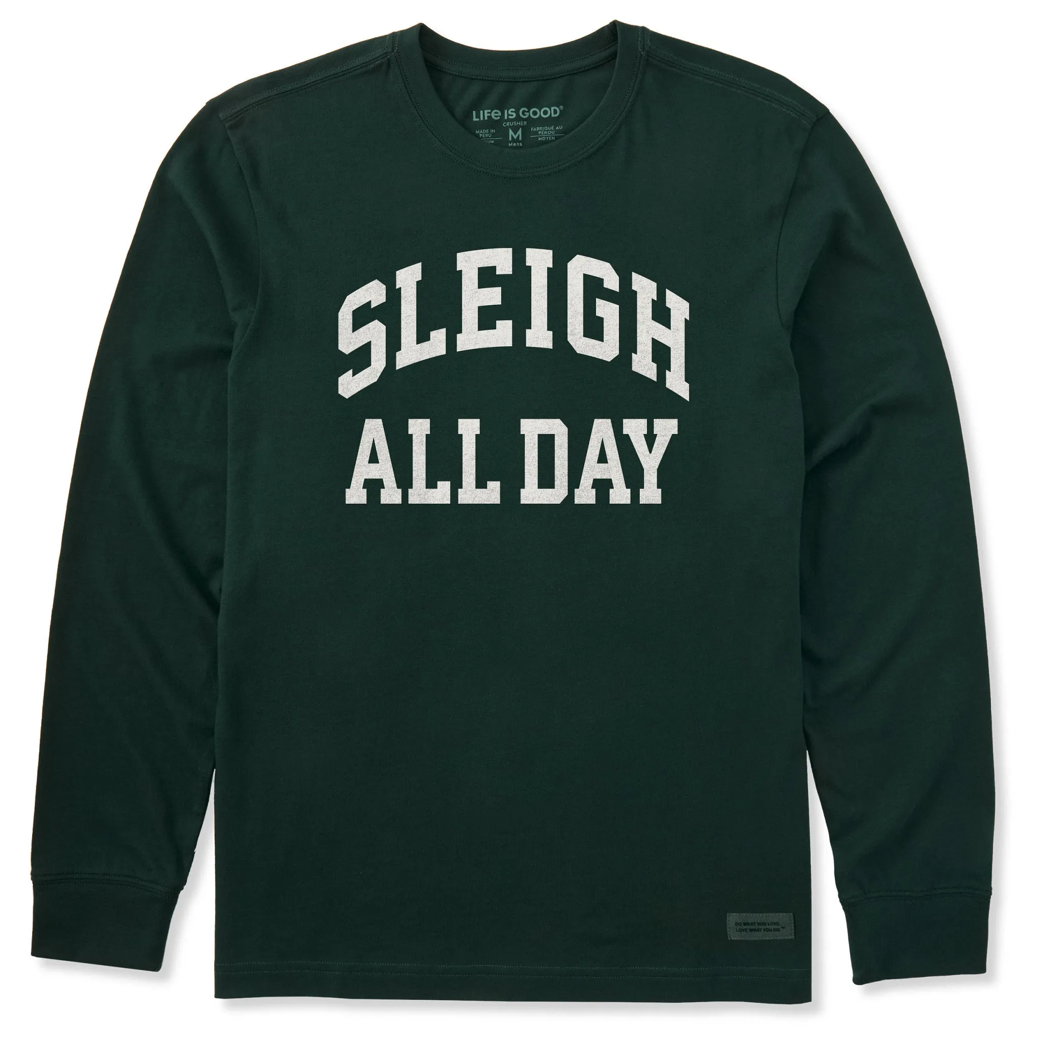 Men's Sleigh All Day Arch Long Sleeve Crusher Tee sold by Life is Good