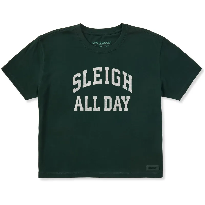 Women's Sleigh All Day Arch Short Sleeve Crusher Boxy Tee sold by Life is Good