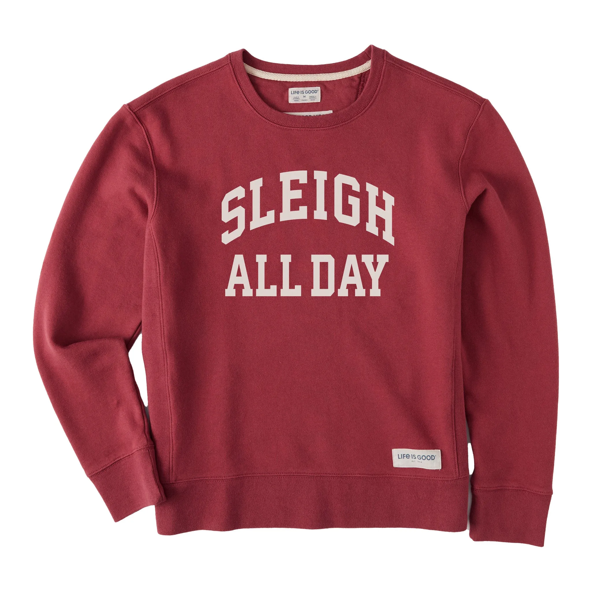 Women's Sleigh All Day Arch Simply True Fleece Crew sold by Life is Good product image thumbnail 3
