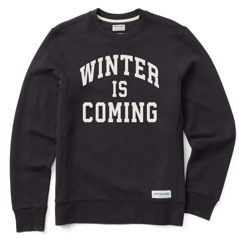 Men's Winter is Coming Arch Simply True Fleece Crew sold by Life is Good