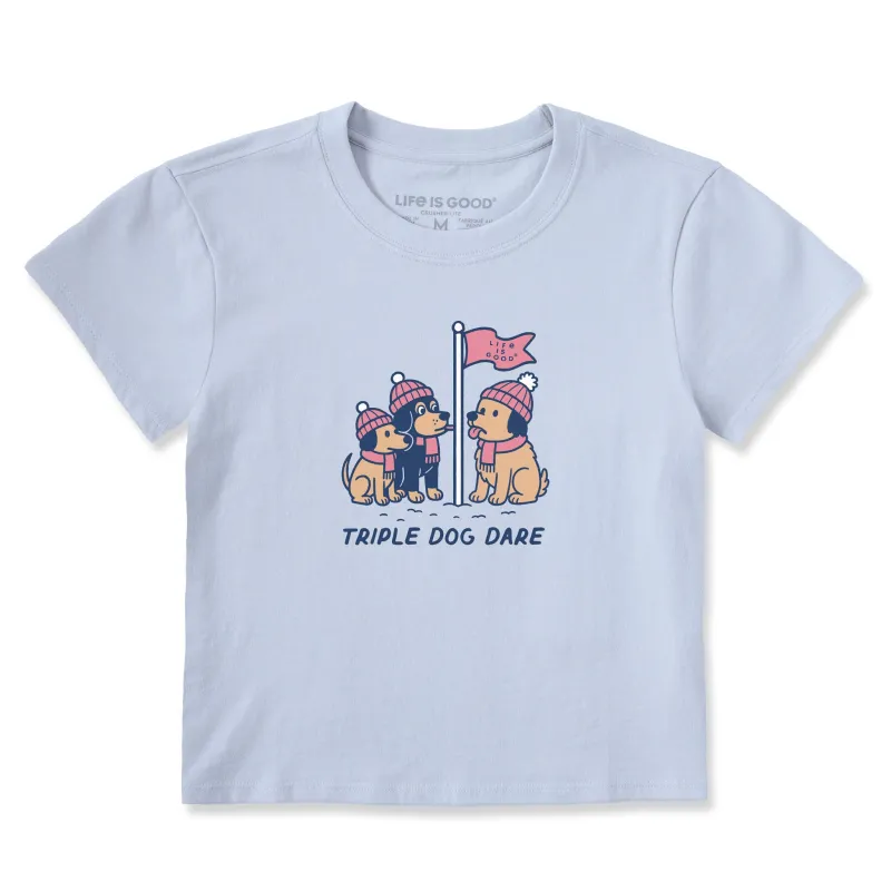 Women's Triple Dog Dare Crusher-LITE Shrunken Tee sold by Life is Good