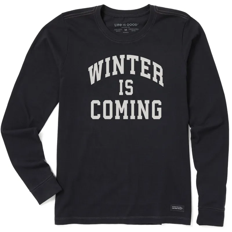 Women's Winter is Coming Arch Long Sleeve Crusher Tee made by Life is Good
