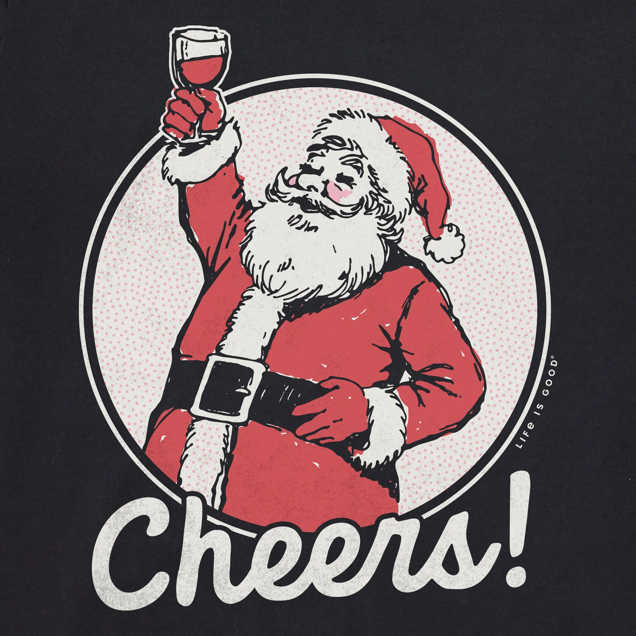 Men's Cheers to Santa Simply True Fleece Crew sold by Life is Good product image thumbnail 2