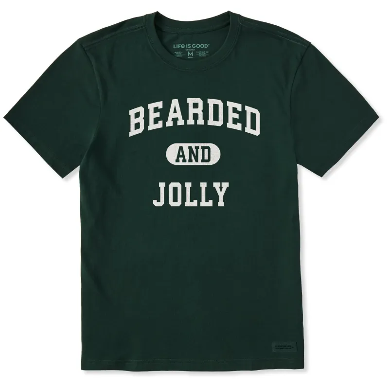 Men's Bearded and Jolly Arch Short Sleeve Crusher Tee sold by Life is Good
