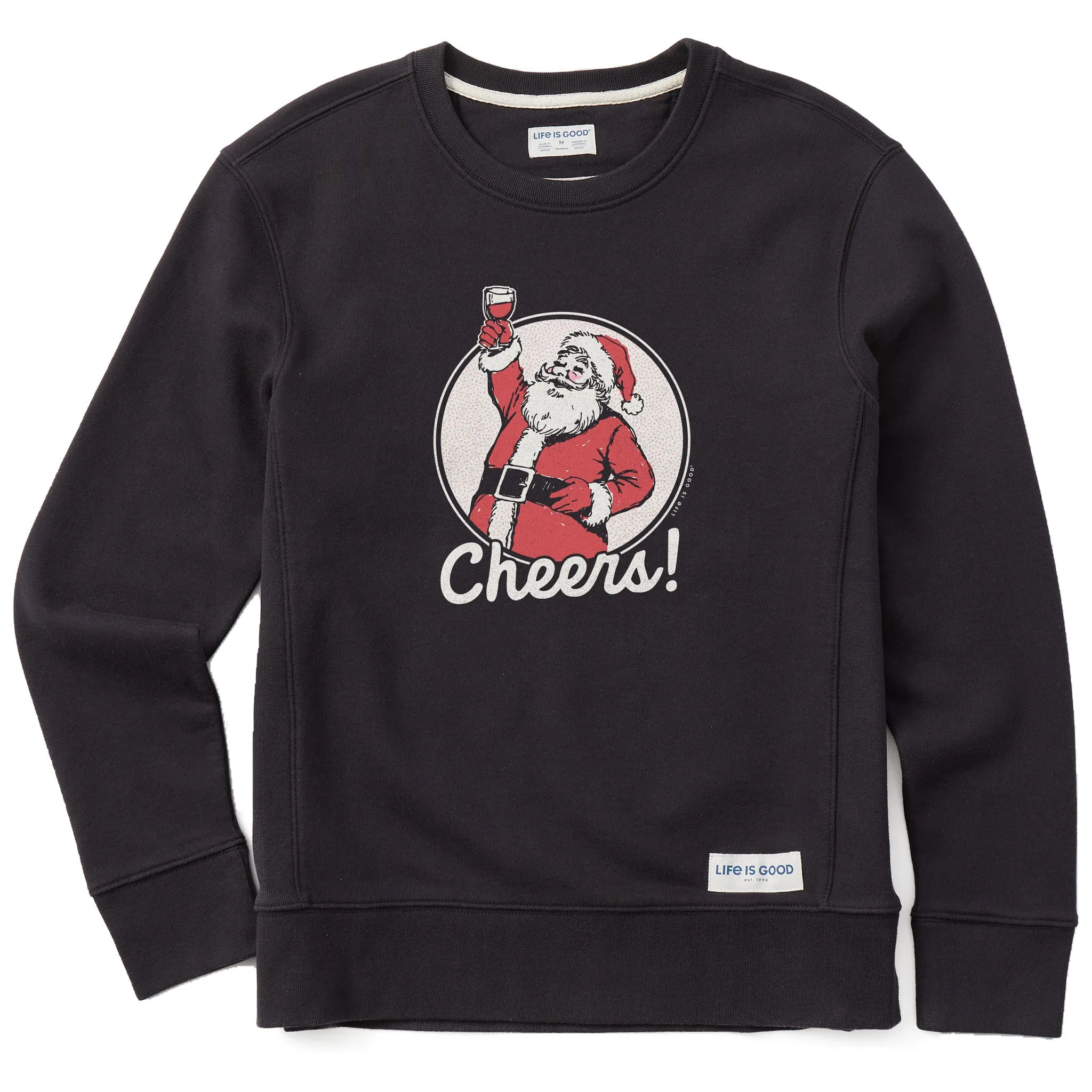 Women's Cheers to Santa Simply True Fleece Crew sold by Life is Good product image thumbnail 3