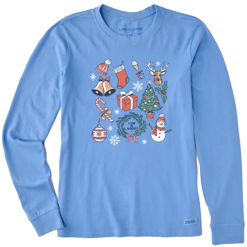 Women's Christmas Stuff Long Sleeve Crusher Tee sold by Life is Good