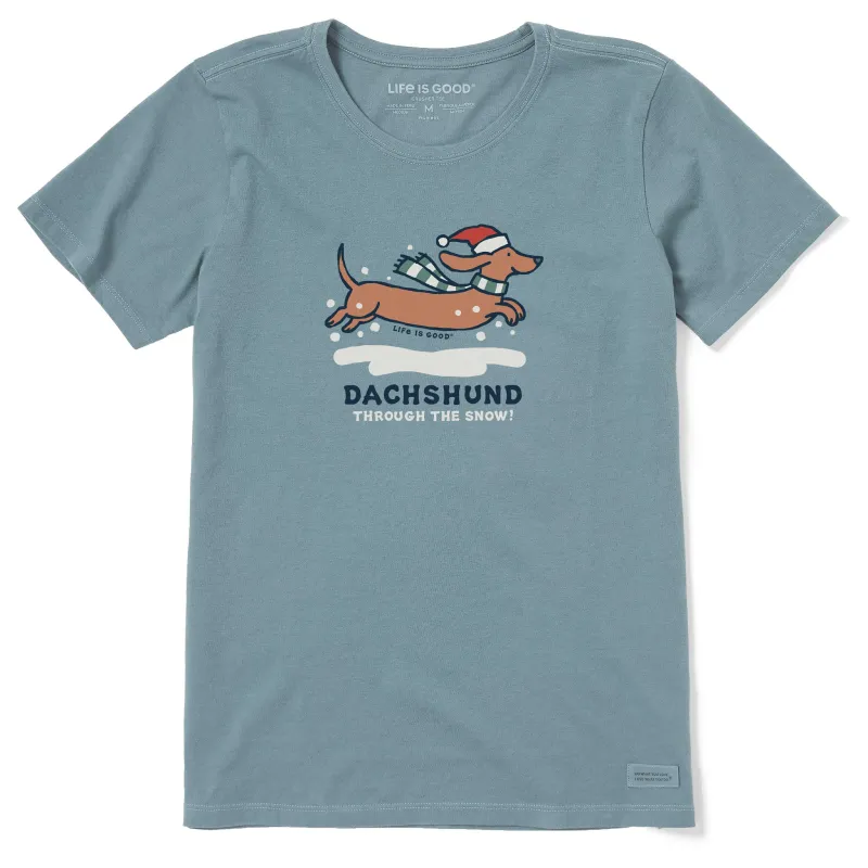 Women's Dachshund Through Short Sleeve Crusher Tee sold by Life is Good