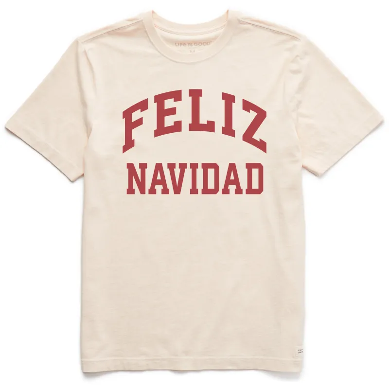 Men's Feliz Navidad Arch Short Sleeve Crusher Tee sold by Life is Good