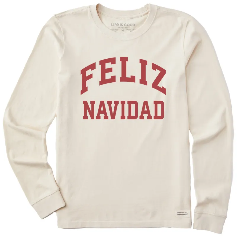 Women's Feliz Navidad Arch Long Sleeve Crusher Tee made by Life is Good