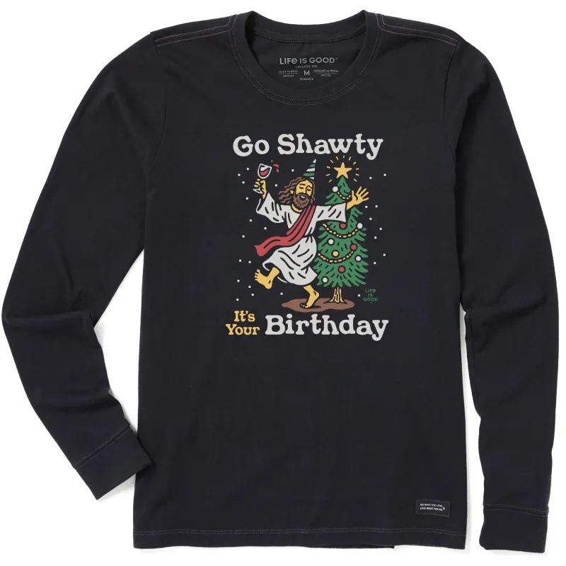 Women's Go Shawty Long Sleeve Crusher Tee sold by Life is Good