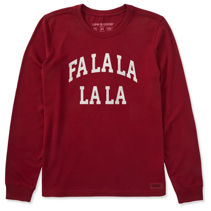 Women's Fa La La La La Arch Long Sleeve Crusher Tee sold by Life is Good