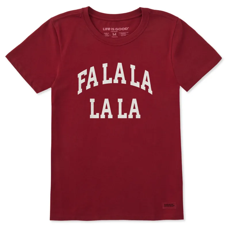 Women's Fa La La La La Arch Short Sleeve Crusher Tee sold by Life is Good