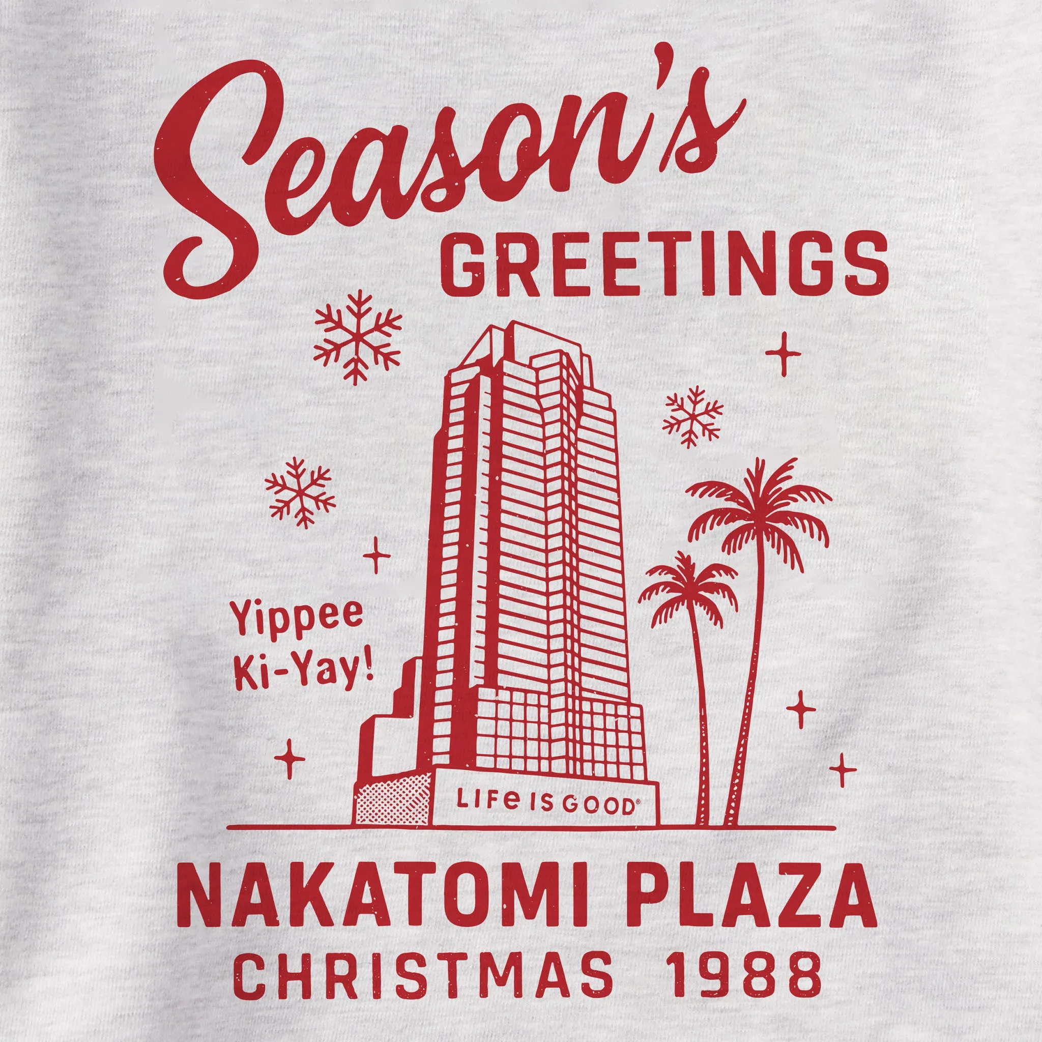 Men's Greetings from Nakatomi Plaza Simply True Fleece Crew sold by Life is Good product image thumbnail 2