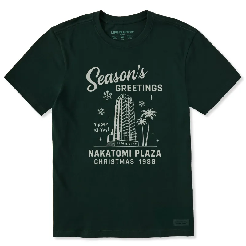Men's Greetings from Nakatomi Plaza Short Sleeve Crusher Tee sold by Life is Good