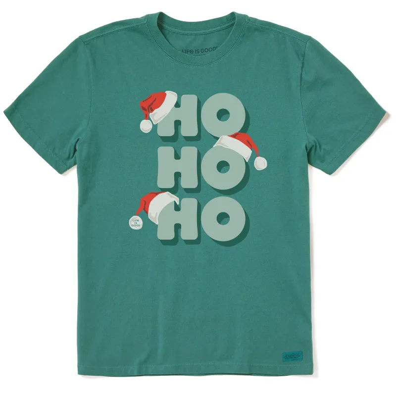 Men's Ho Ho Ho Stack Short Sleeve Crusher Tee sold by Life is Good