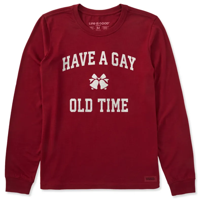 Women's Have a Gay Old Time Arch Long Sleeve Crusher Tee sold by Life is Good