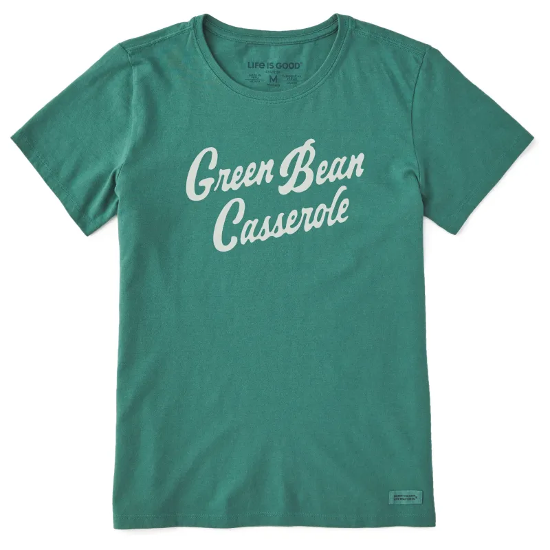 Women's Green Bean Casserole Script Short Sleeve Crusher Tee sold by Life is Good