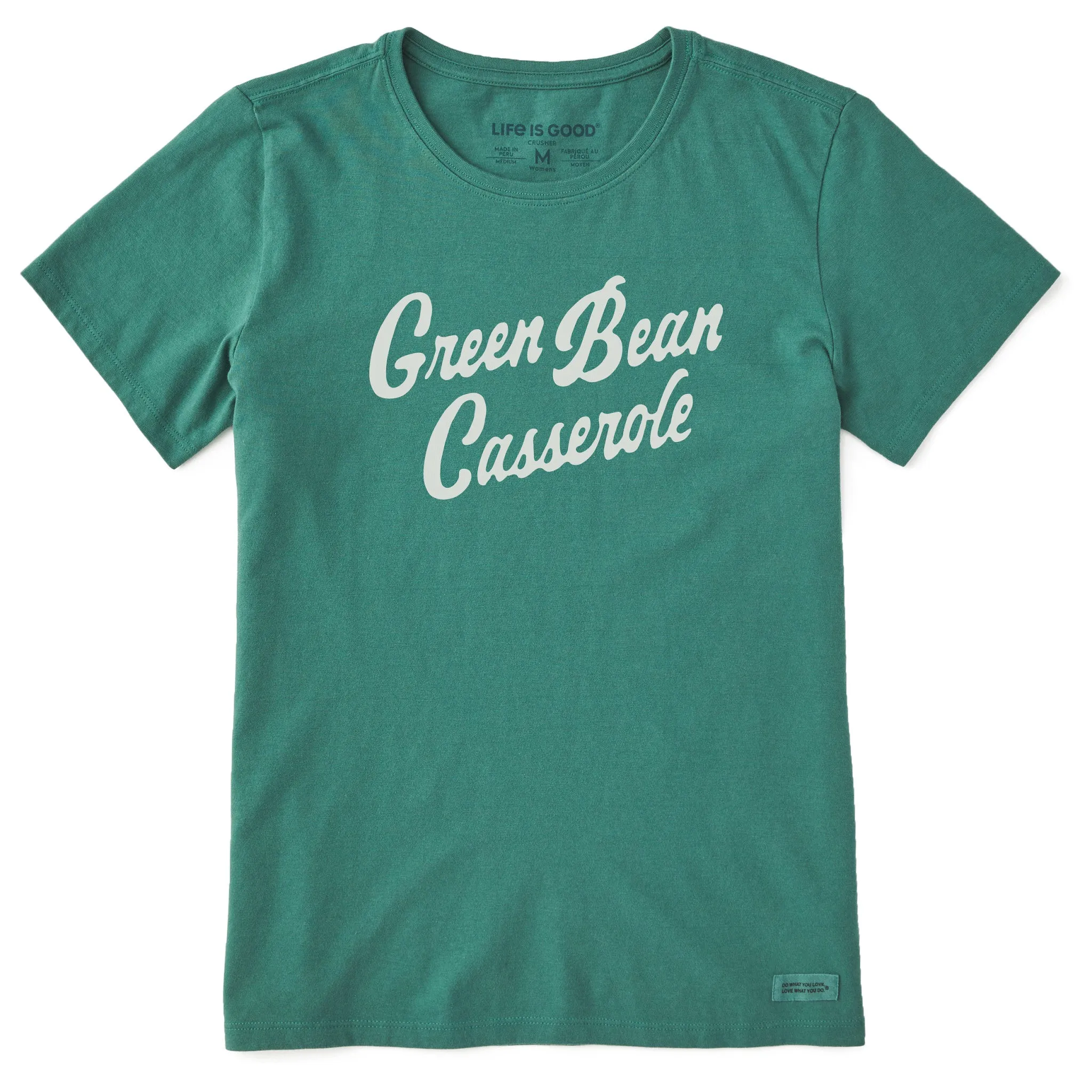 Women's Green Bean Casserole Script Short Sleeve Crusher Tee sold by Life is Good