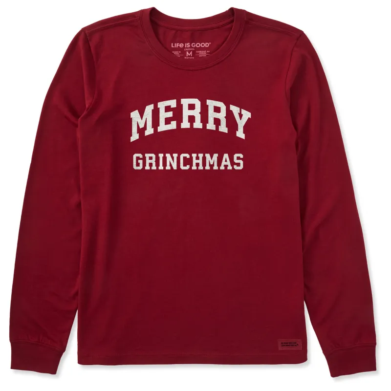 Women's Merry Grinchmas Arch Long Sleeve Crusher Tee made by Life is Good