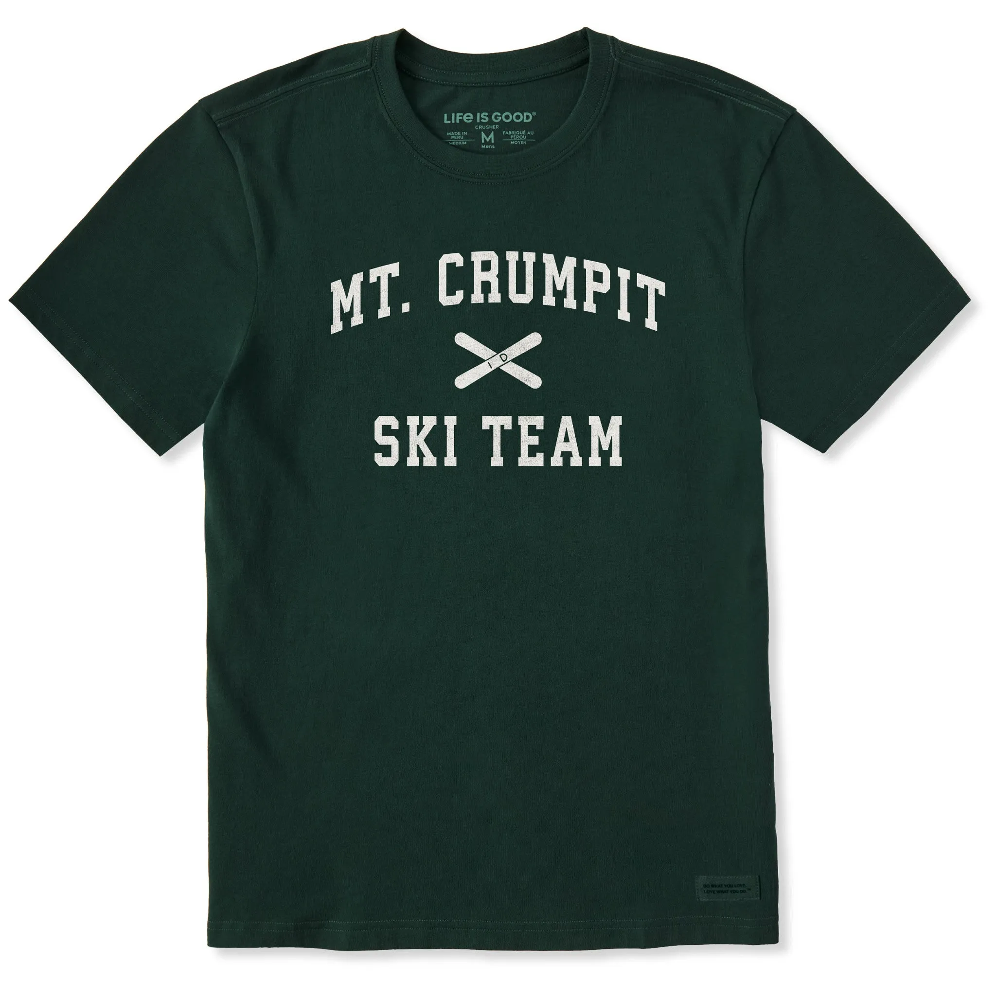 Men's Mt. Crumpit Ski Team Arch Short Sleeve Crusher Tee sold by Life is Good