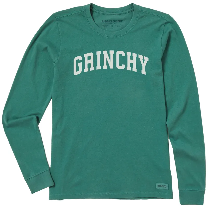 Women's Grinchy Arch Long Sleeve Crusher Tee sold by Life is Good