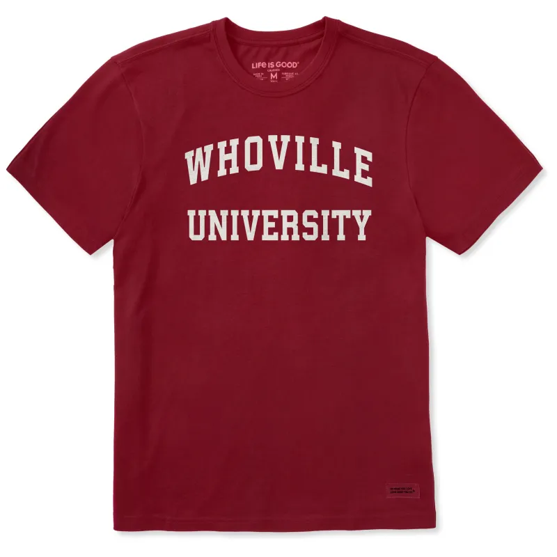 Men's Whoville University Arch Short Sleeve Crusher Tee sold by Life is Good