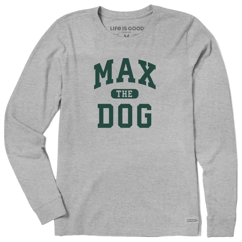 Women's Max the Dog Arch Long Sleeve Crusher Tee sold by Life is Good
